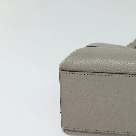 GUCCI Bamboo Daily Hand Bag Leather 2way Gray Silver 370831 Auth ep8016 - Picture 4 of 16